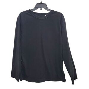 Daniel Buchler Men's Black Soft Fleece Long Sleeve Base Layer Lounge‎ Sweater M